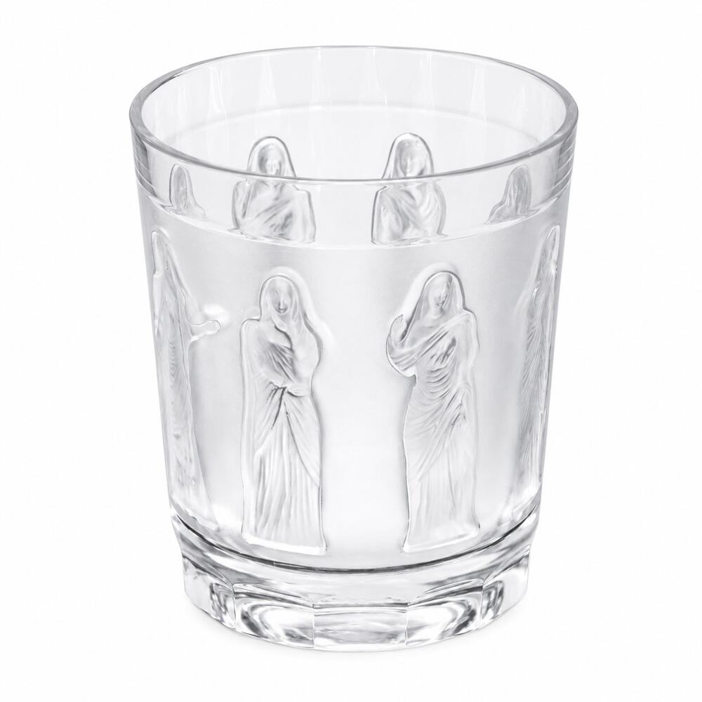 Vintage Lalique France Femmes Antiques Crystal Whiskey Tumbler Glass Signed